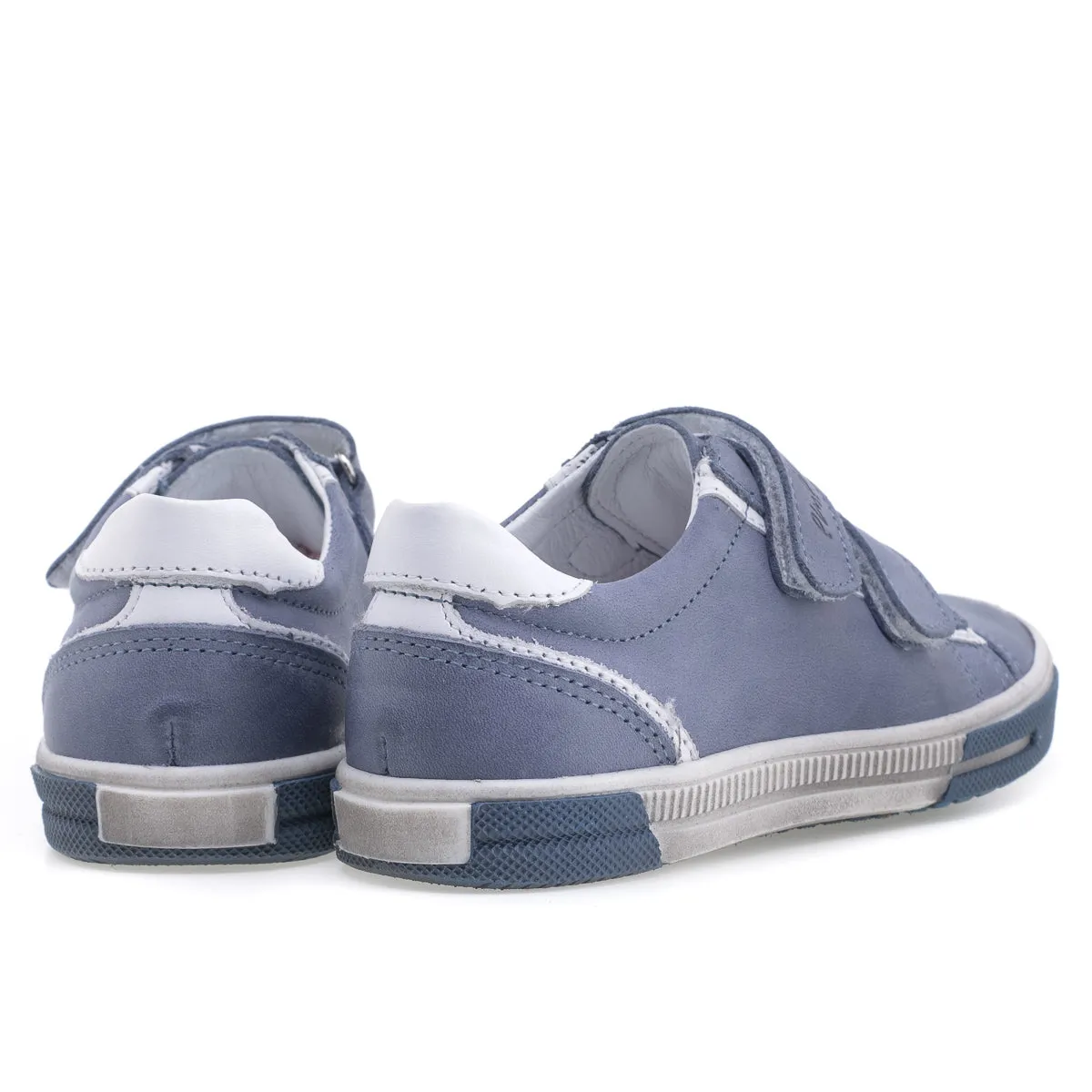 (2066B-1) Low Velcro Trainers Blue