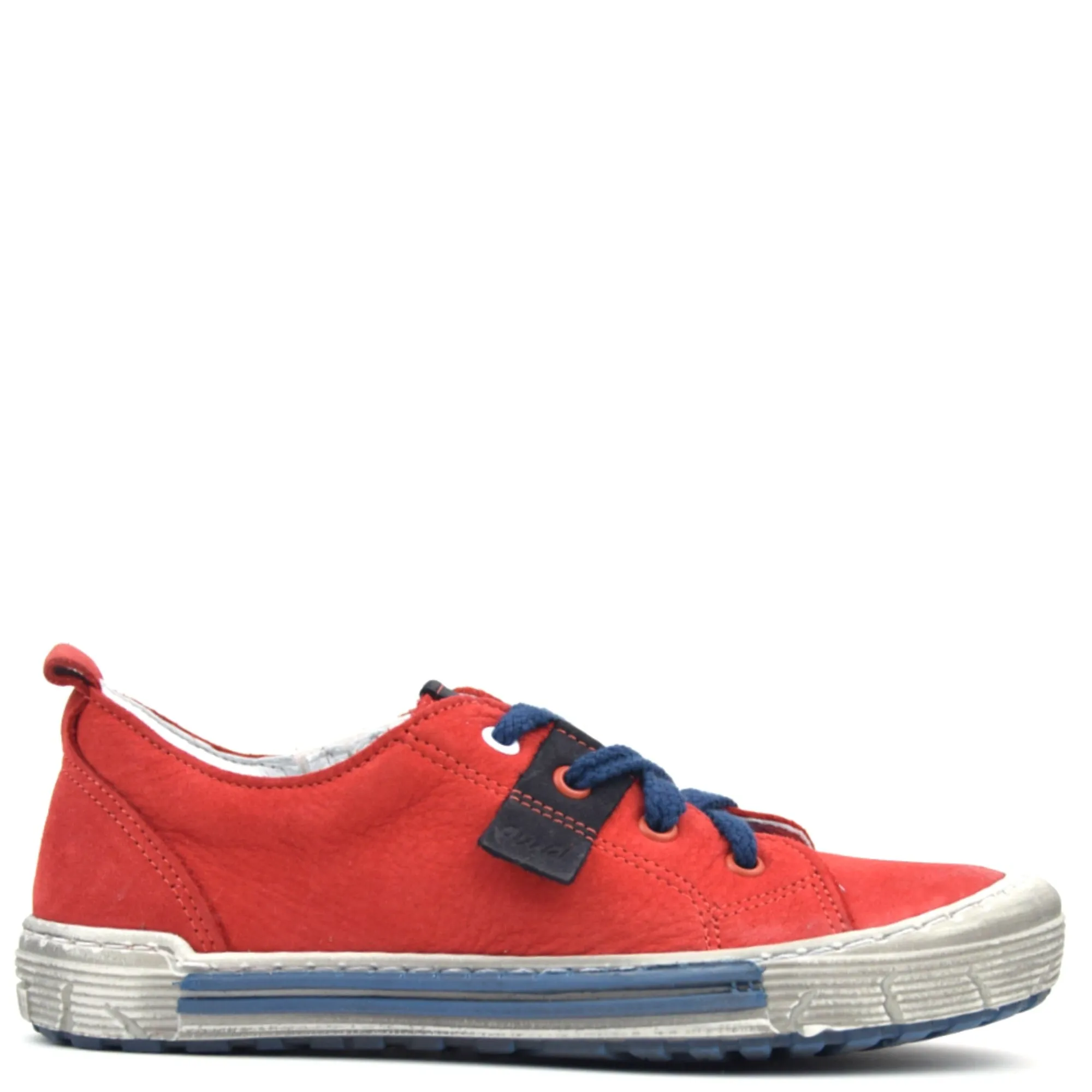 (2251-8)  Red Low Lace Up Trainers