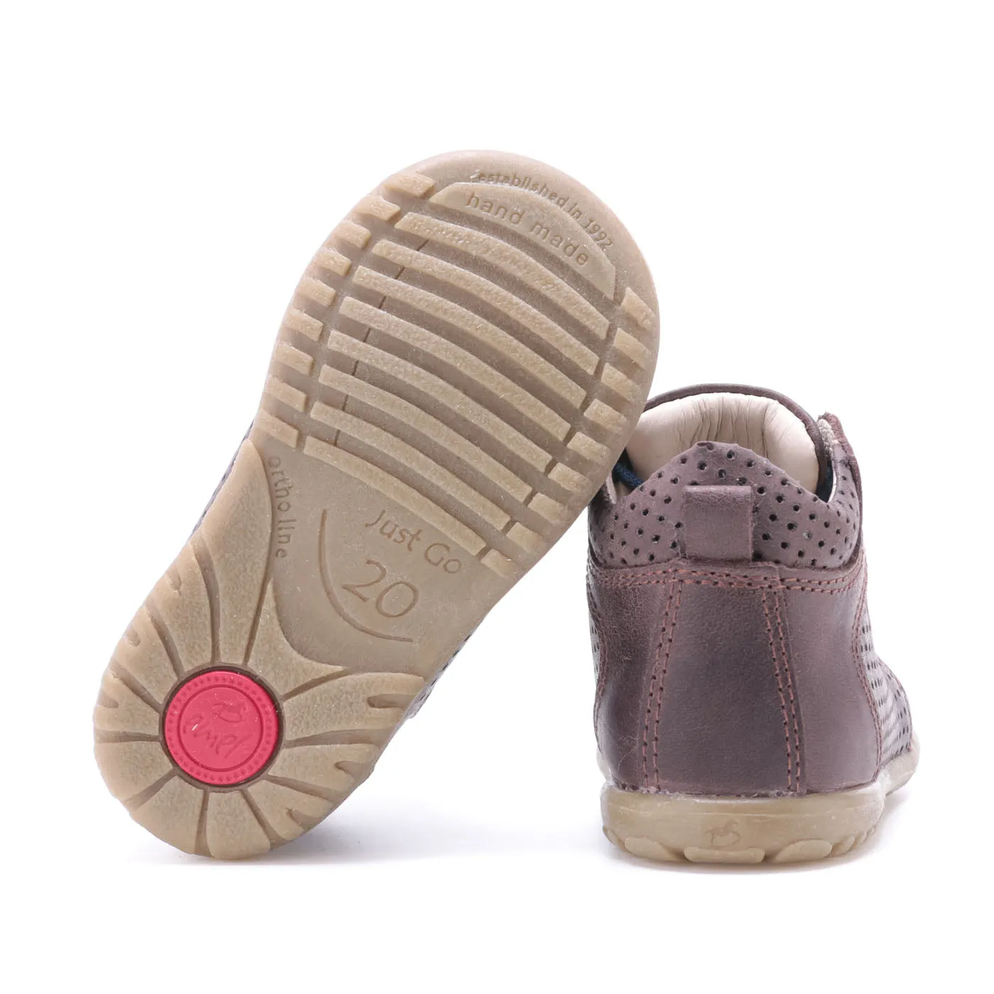 (2429-18) Emel first shoes - dark brown