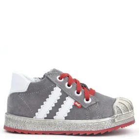 (2627-2) Low Bumper Trainers grey with Zipper