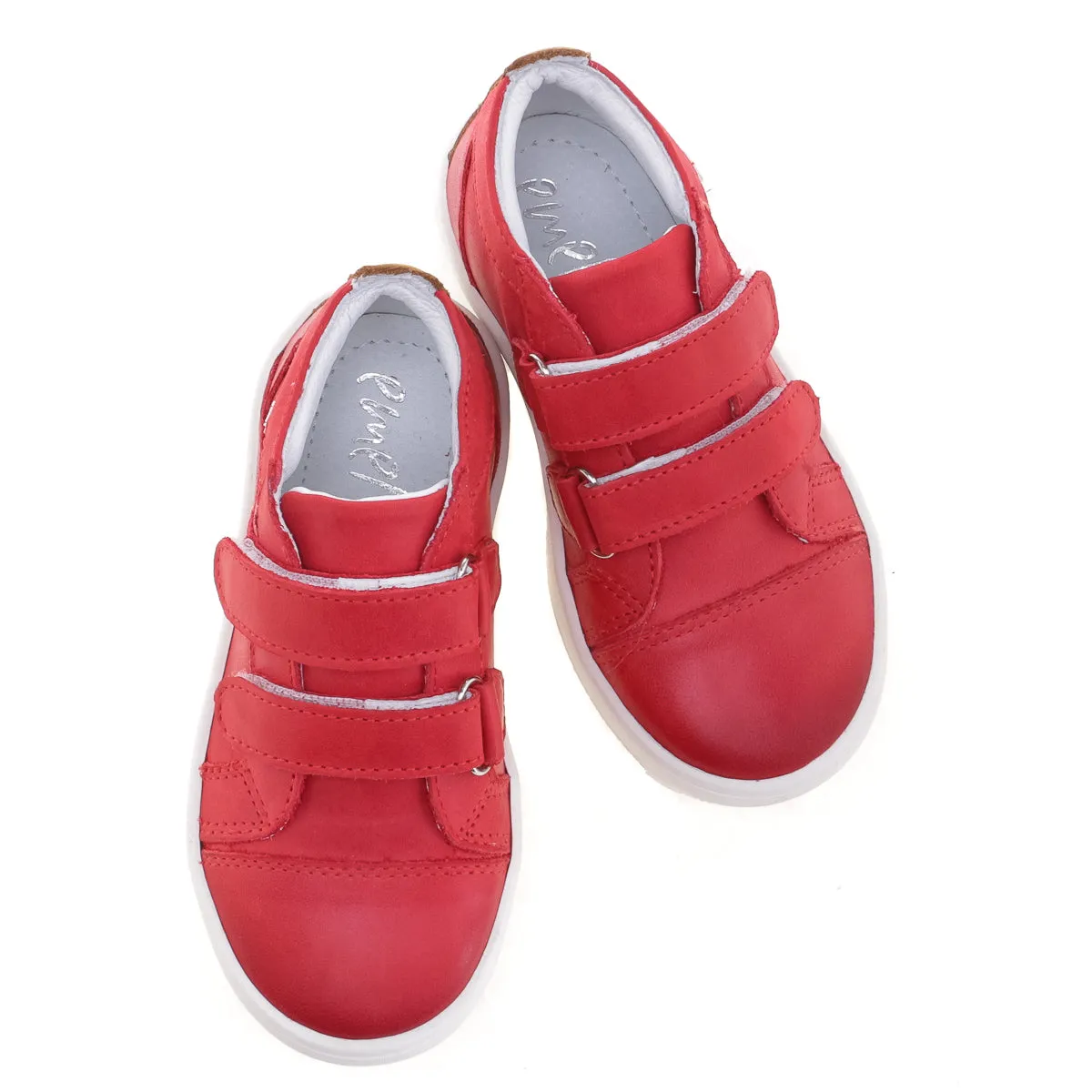 (2634-22) Low Velcro Trainers red