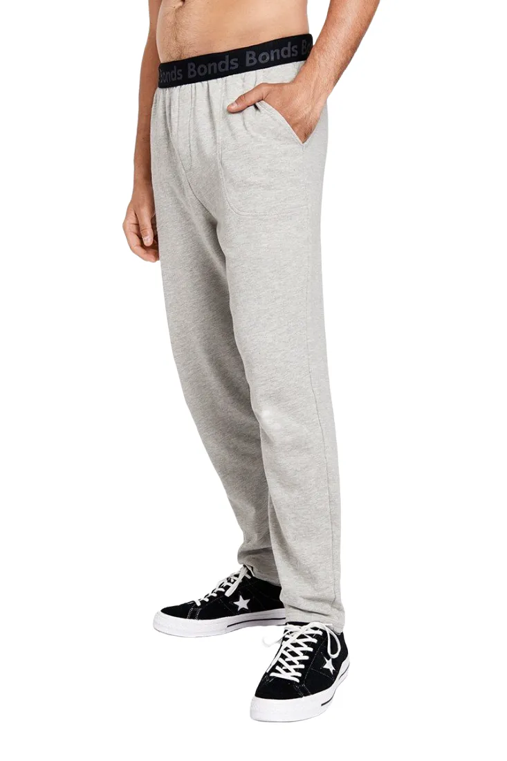 5 x Bonds Mens Essentials Straight Trackie Trackpant Grey Marle