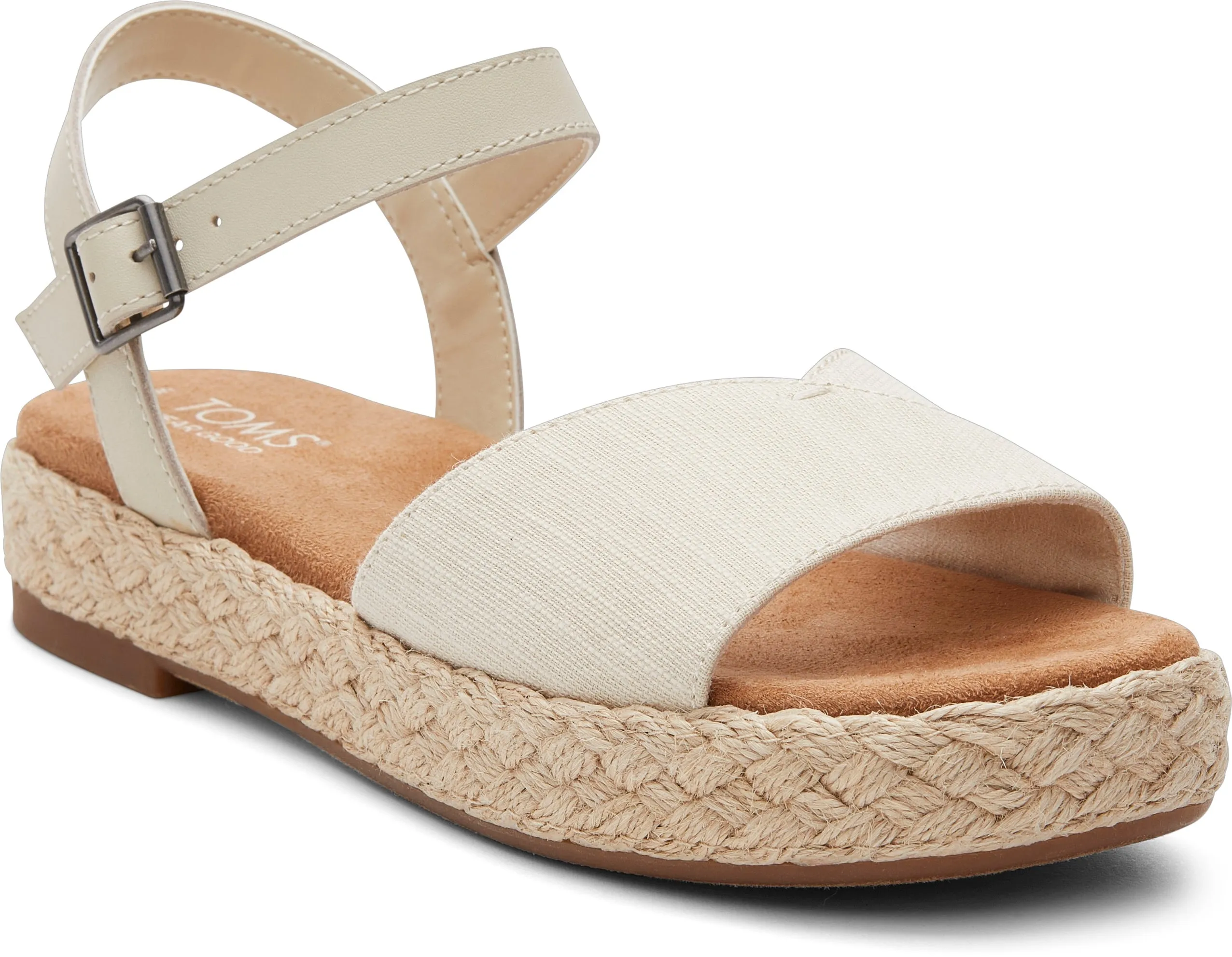 Abby Espadrille Sandal - Natural Slubby Woven/Leather