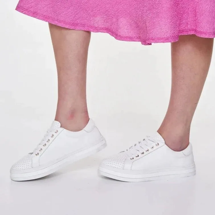 Alfie & Evie -  Paradise Leather Sneaker - White