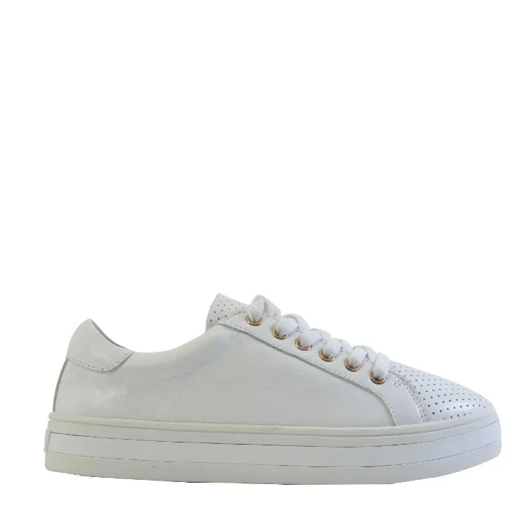 Alfie & Evie -  Paradise Leather Sneaker - White