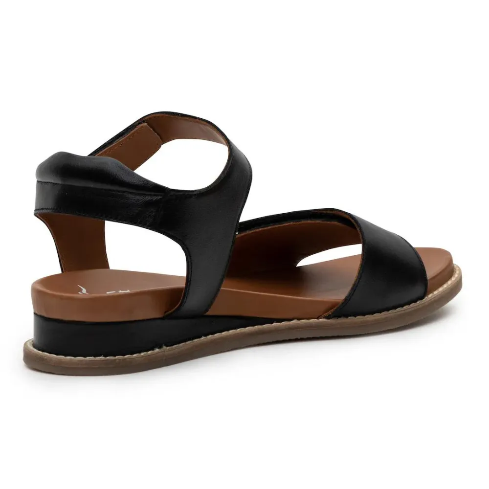 Ara Kaia Black Soft Nappa Wedge Sandal (Women's)