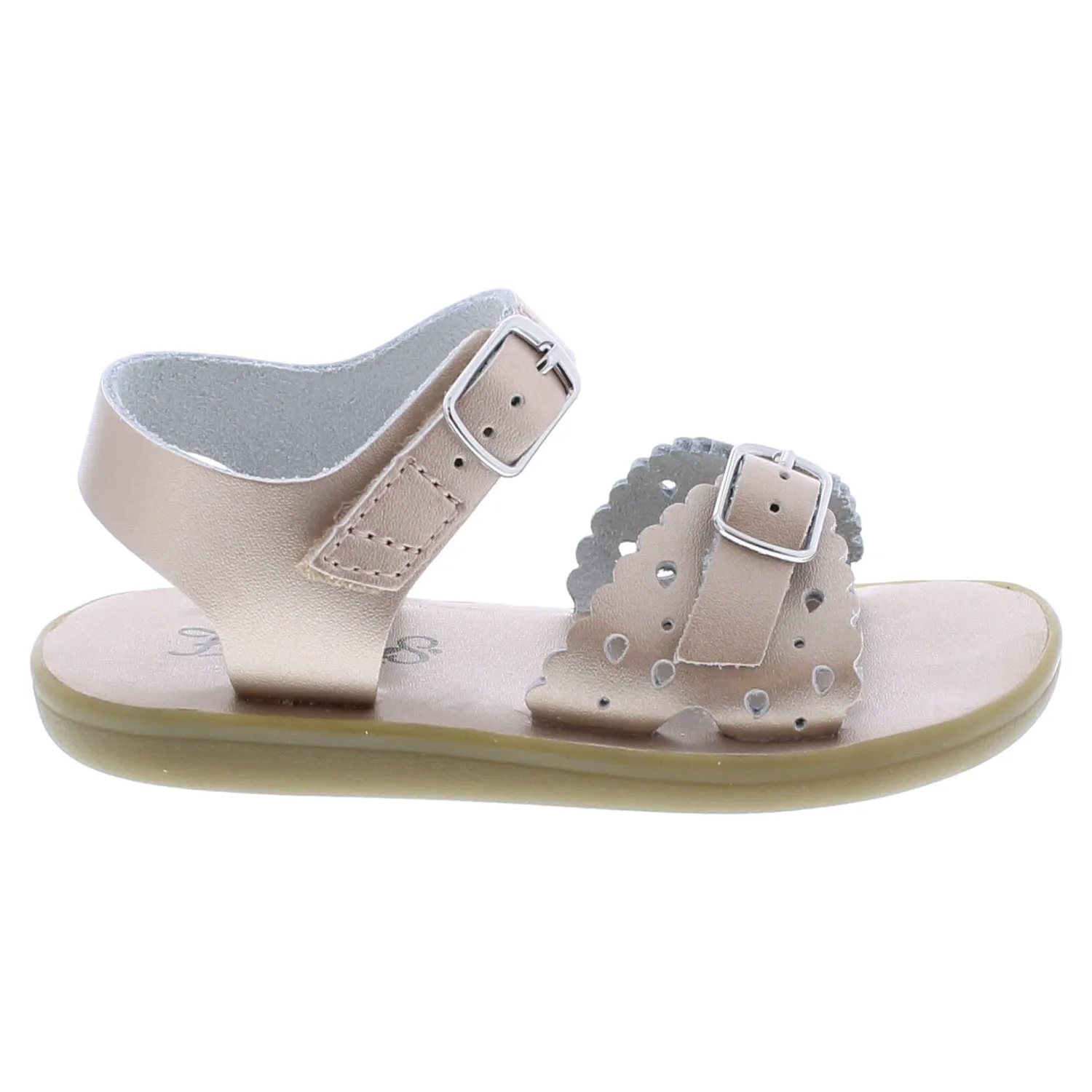 Ariel Eco Kid's Casual Sandal -Rose Gold Microfiber