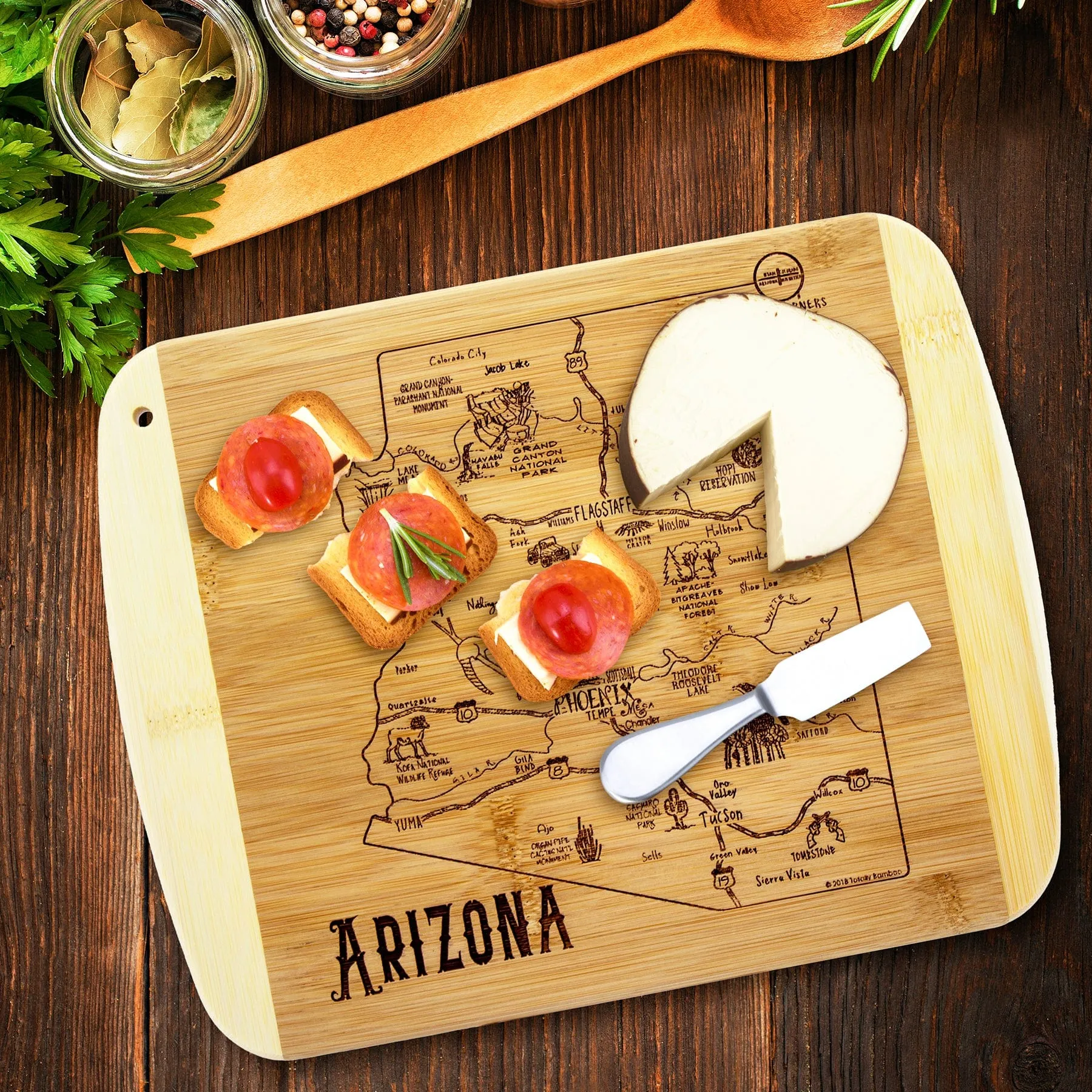 Arizona Laser-Etched Cutting Board