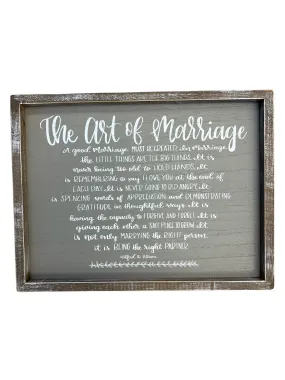 Art of Marriage Framed Board - Small