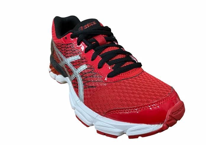 Asics running shoe for boys Gel Nimbus 18 C600N 2393 red-silver-black