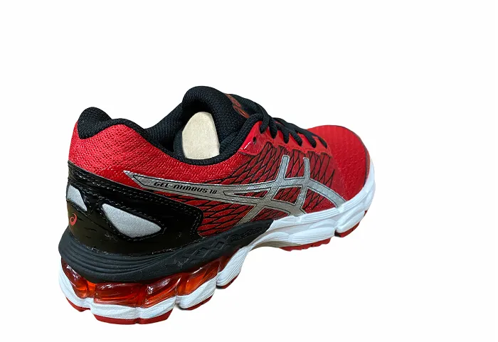 Asics running shoe for boys Gel Nimbus 18 C600N 2393 red-silver-black