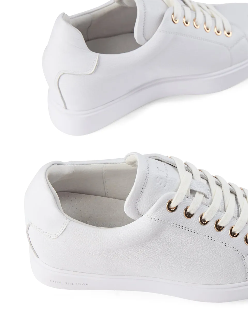 Ava Grain Sneakers - WHITE