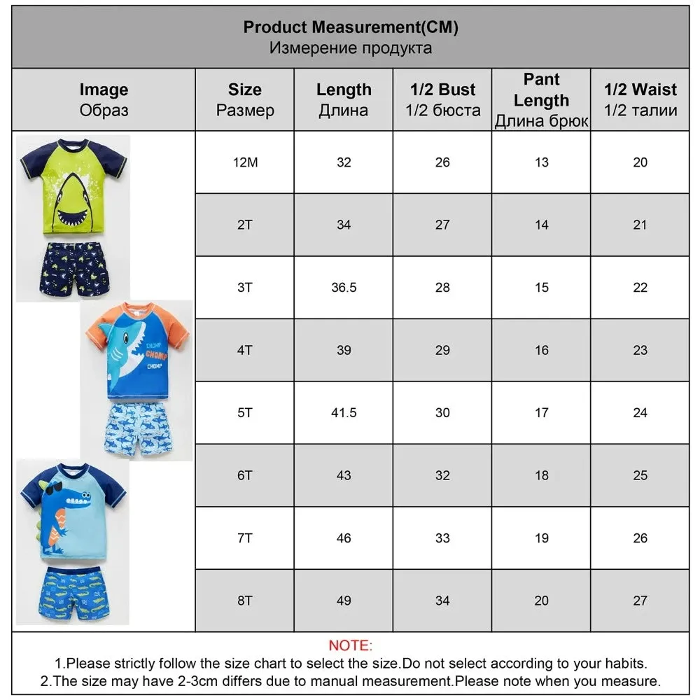 Baby Boy Shark Animal UV Protection Swimwear Set