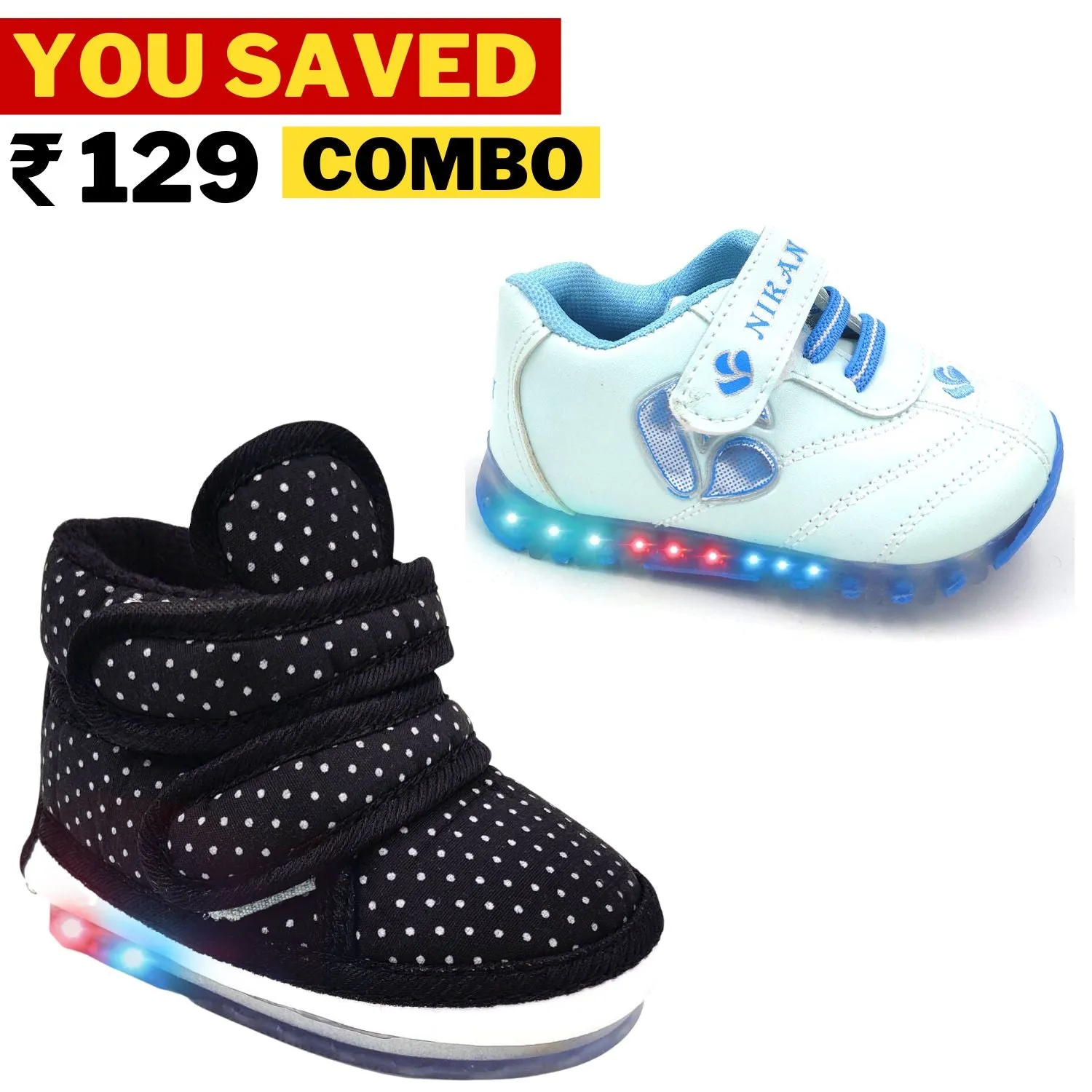 Best Combo of Urbanfeet's  LED Shoes (Qnty 2)