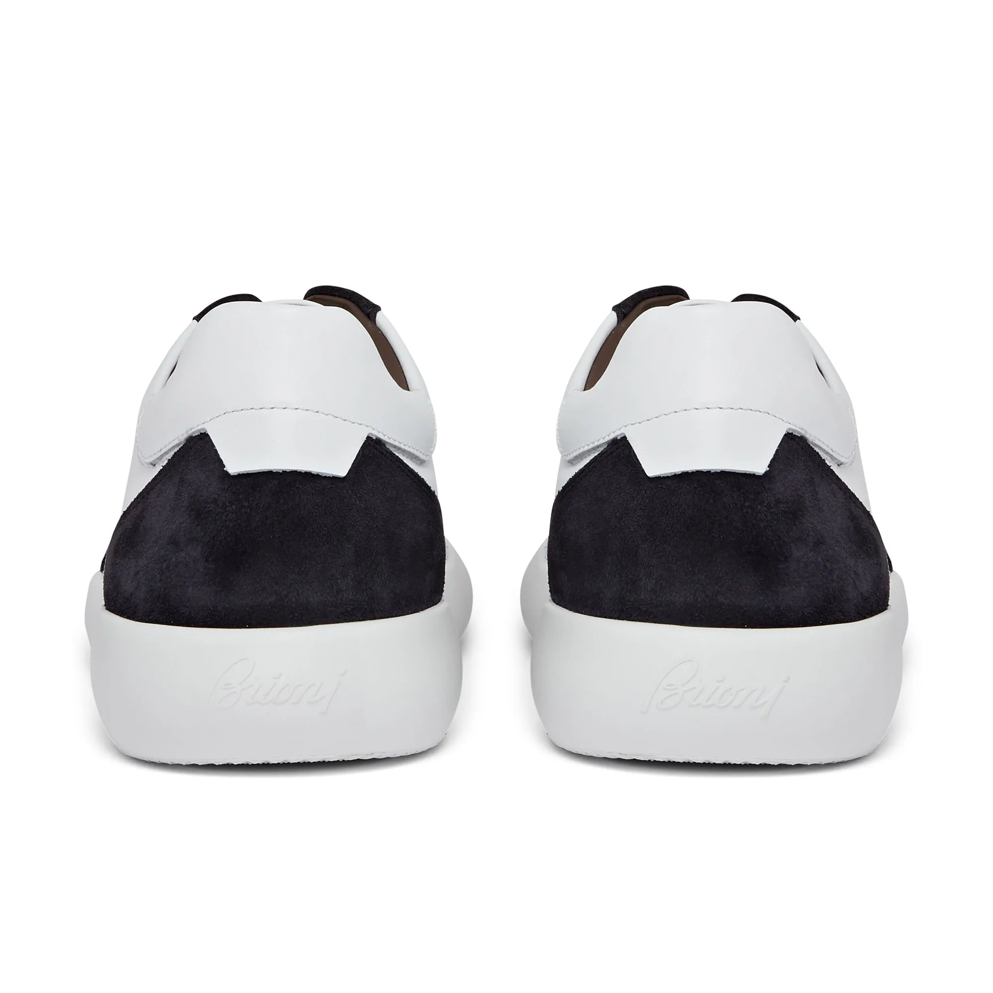 Brioni White Low Top Trainer (Navy/White)