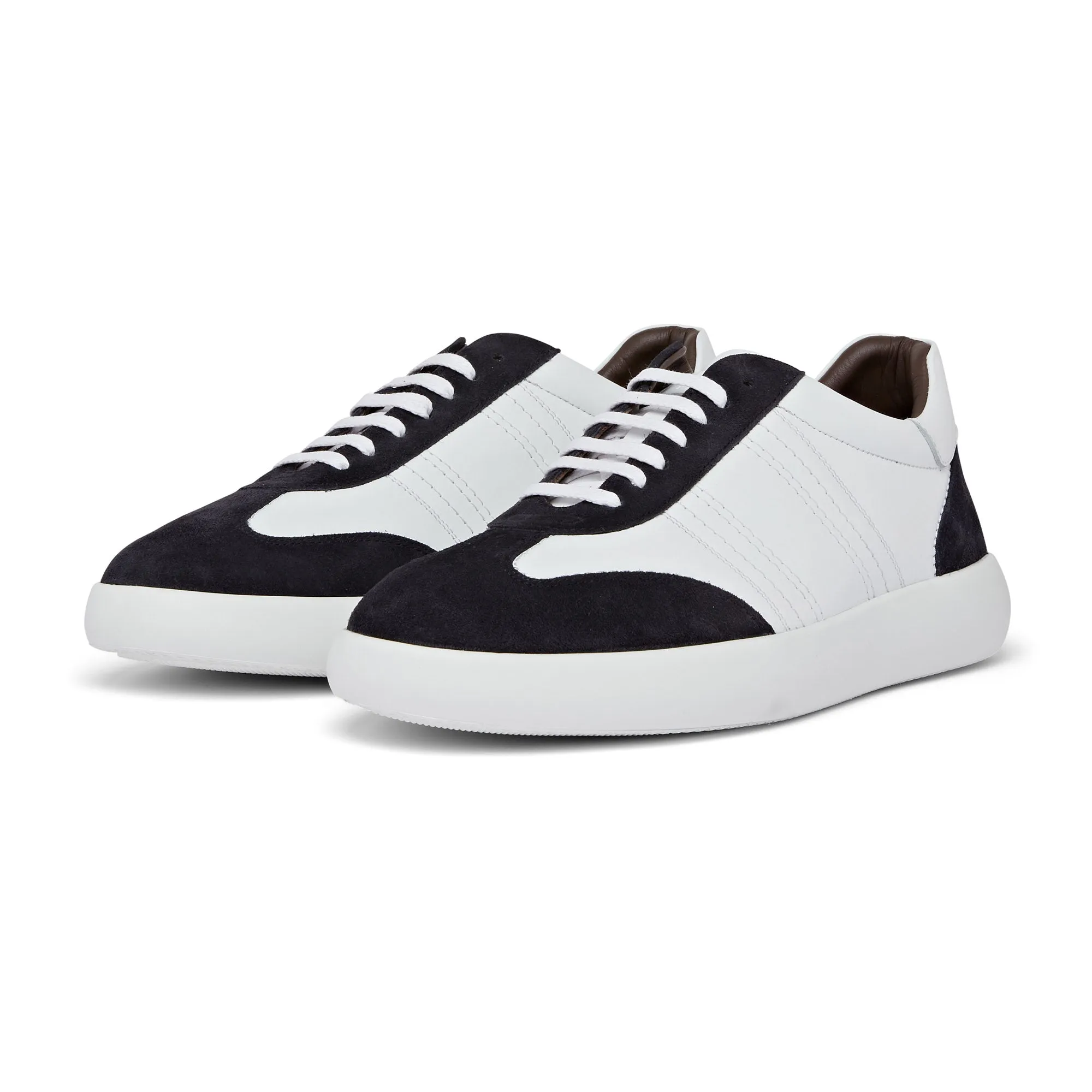 Brioni White Low Top Trainer (Navy/White)