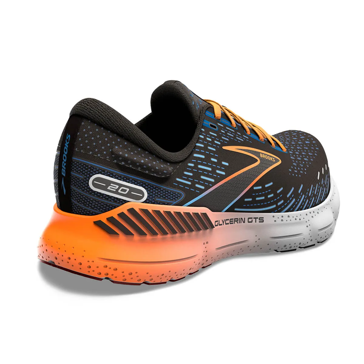 Brooks Glycerin GTS 20 Mens | Black/classic Blue/Orange