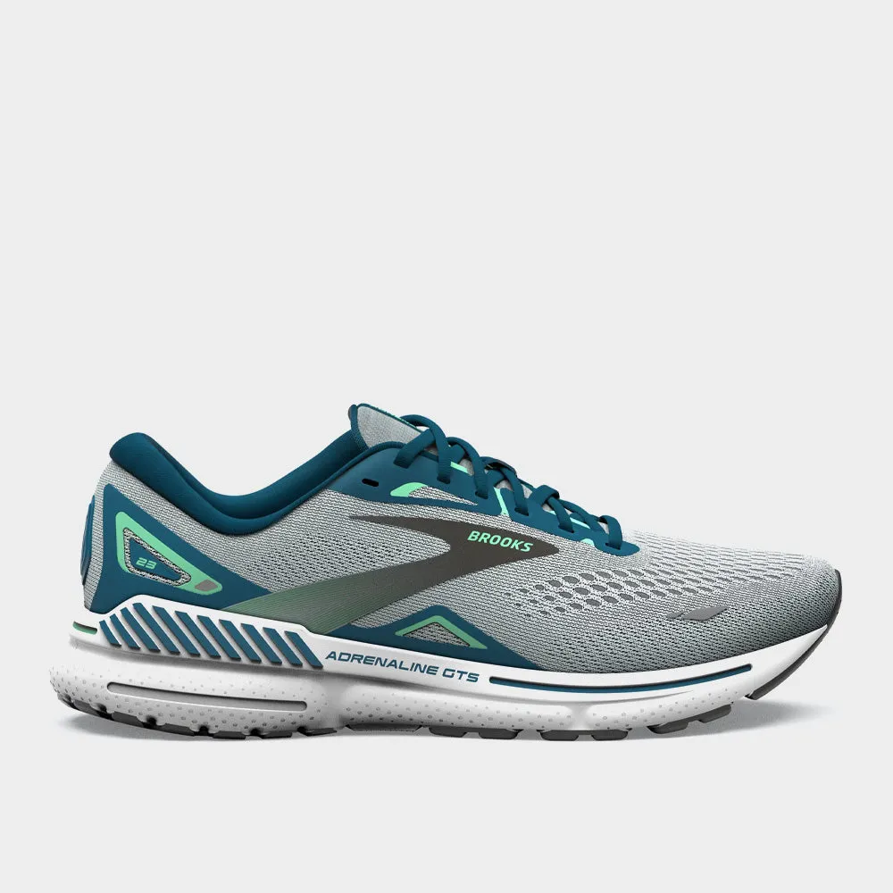 Brooks Mens Adrenaline Gts 23 Performance Running Grey/blue _ 180755 _ Grey