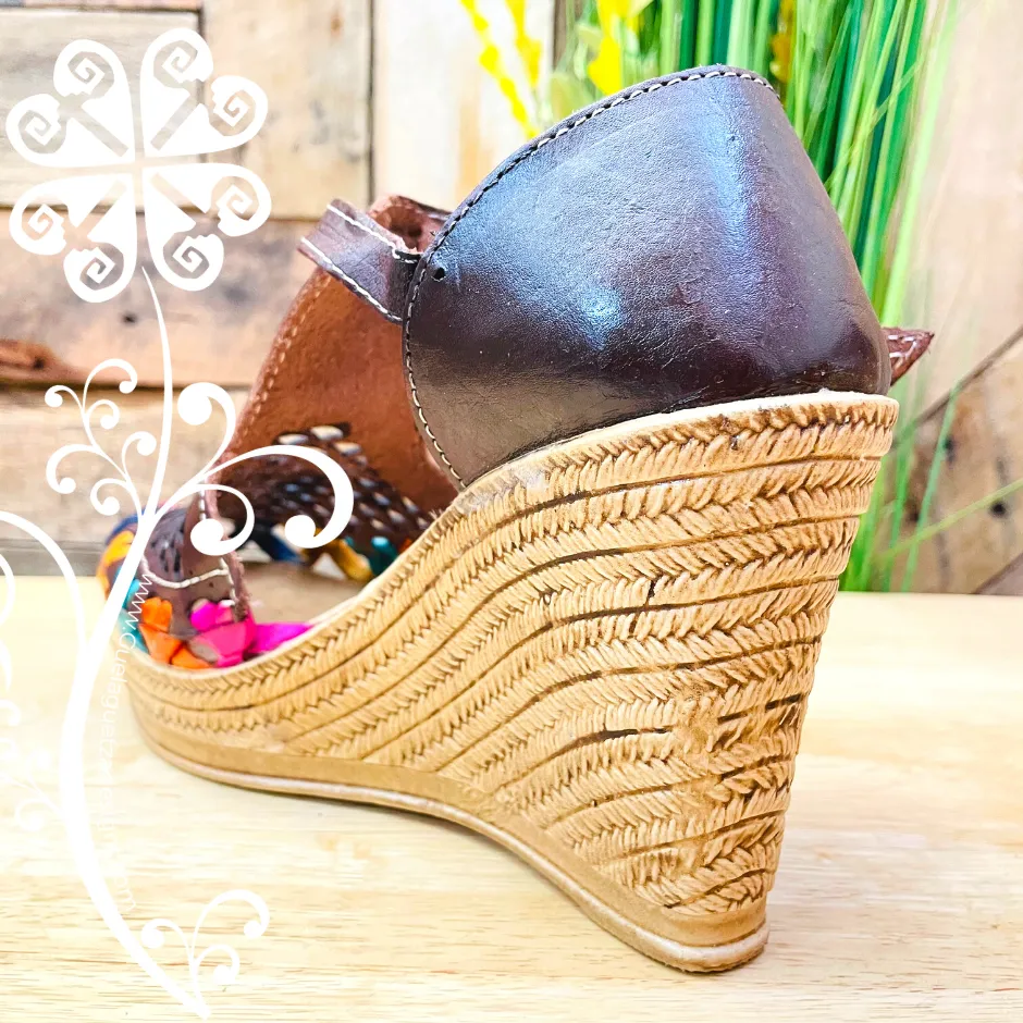 Brown Diamond Wedges Women Shoes