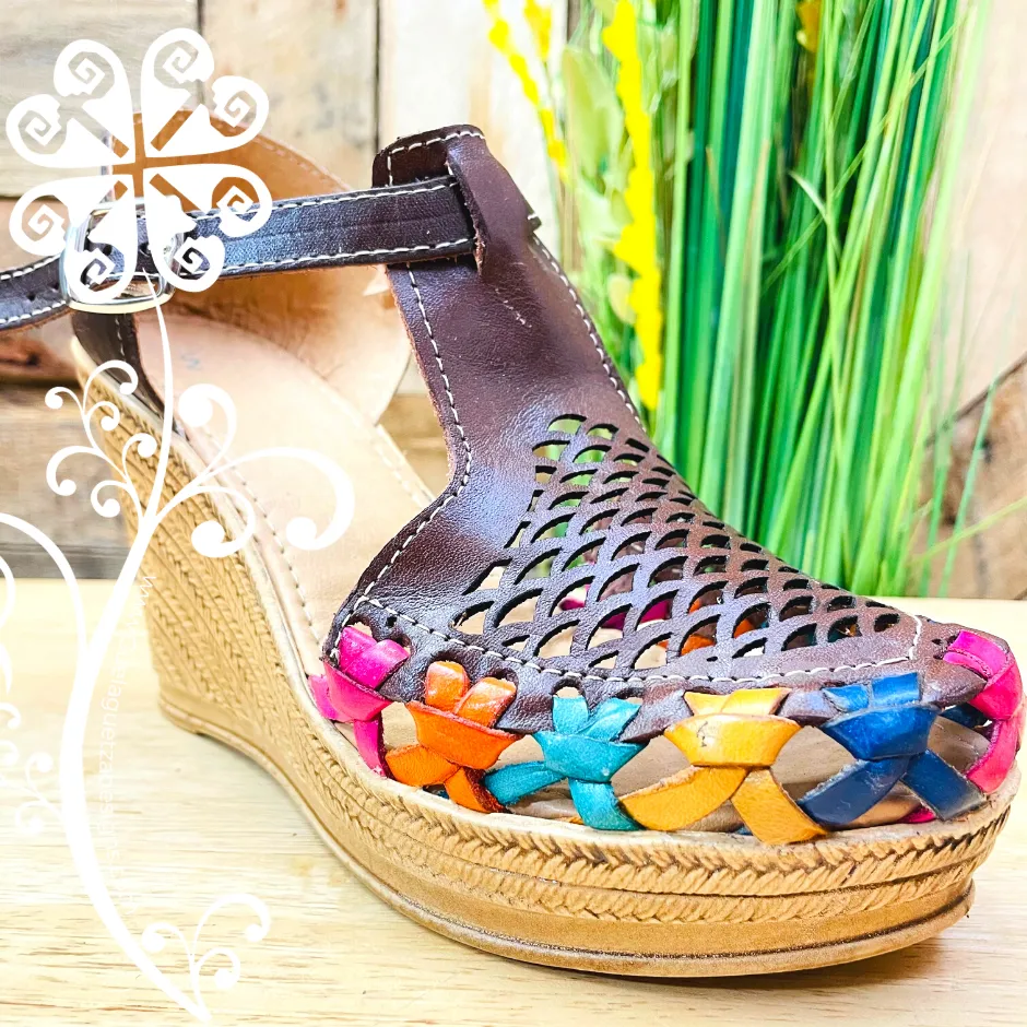 Brown Diamond Wedges Women Shoes