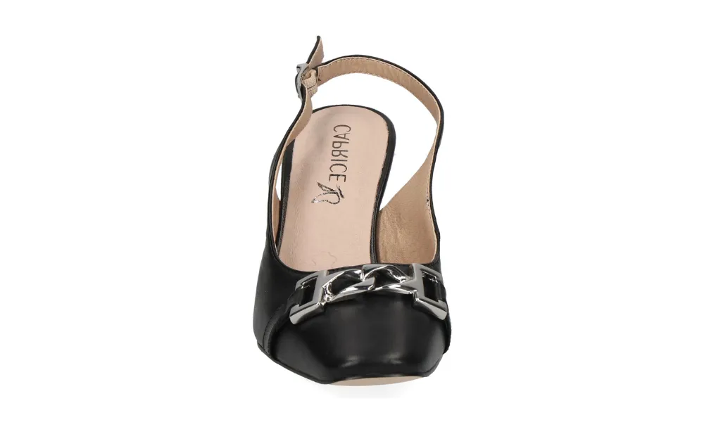 Caprice - Venezia Slingback Heels Black