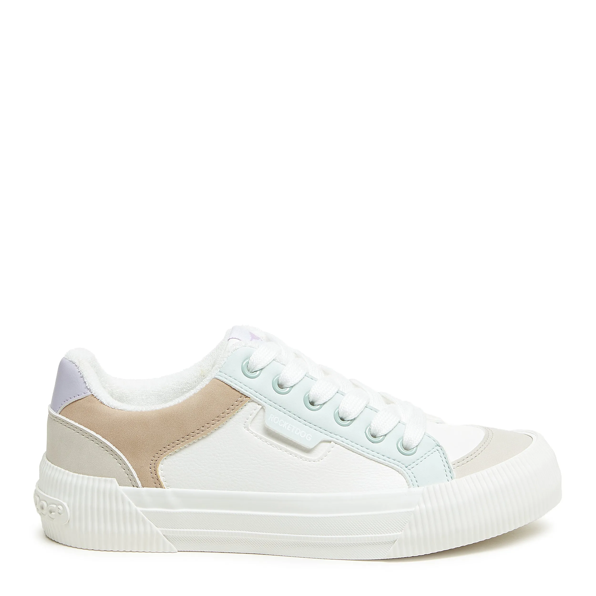 Cheery White Color Block Sneaker