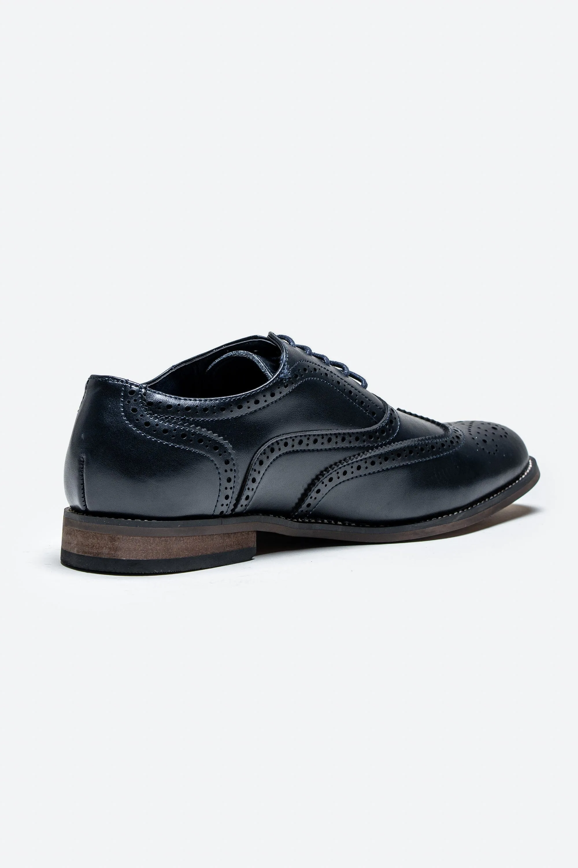 Clark Navy Brogue Shoes