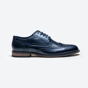 Clark Navy Brogue Shoes