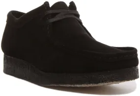 Clarks Originals Wallabee In Black Suede For Men