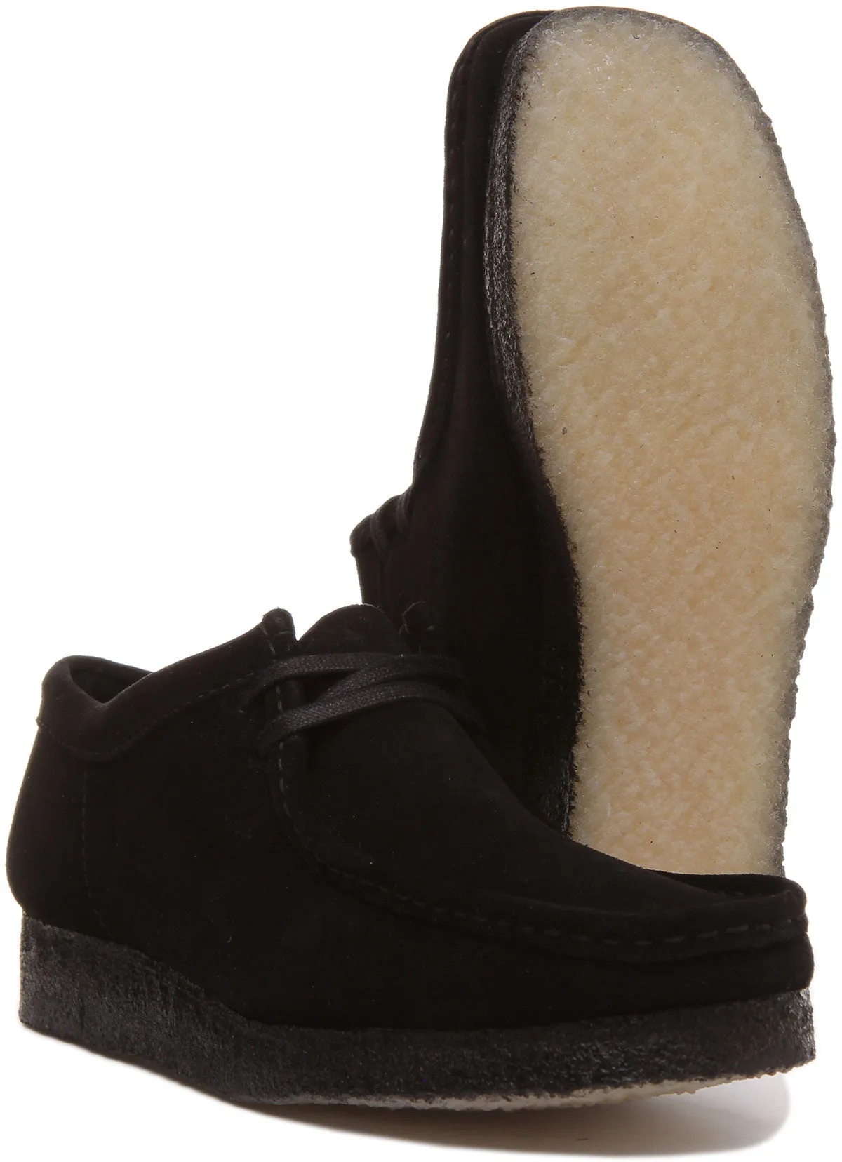 Clarks Originals Wallabee In Black Suede For Men