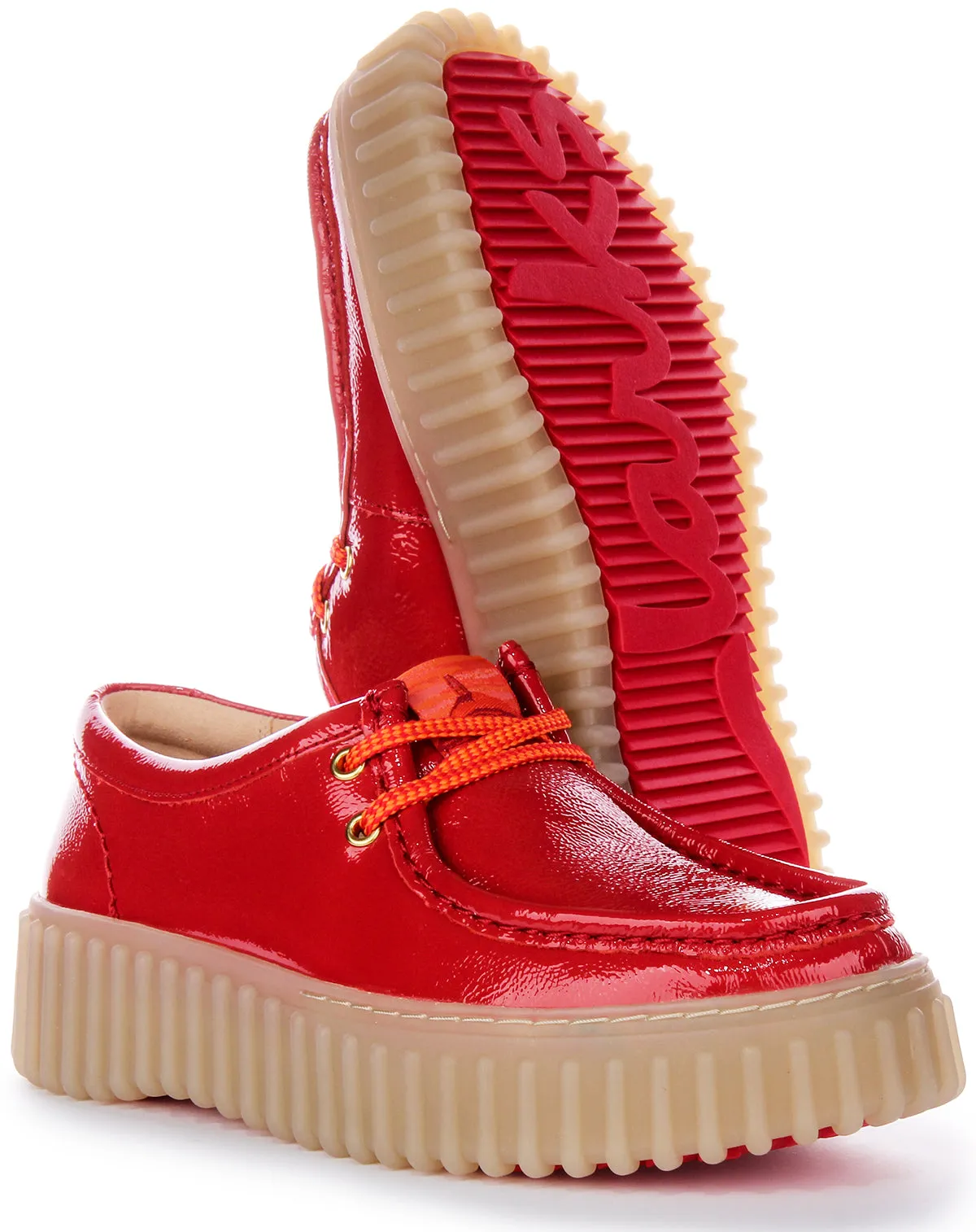 Clarks Torhill Bee In Red Patent For Women