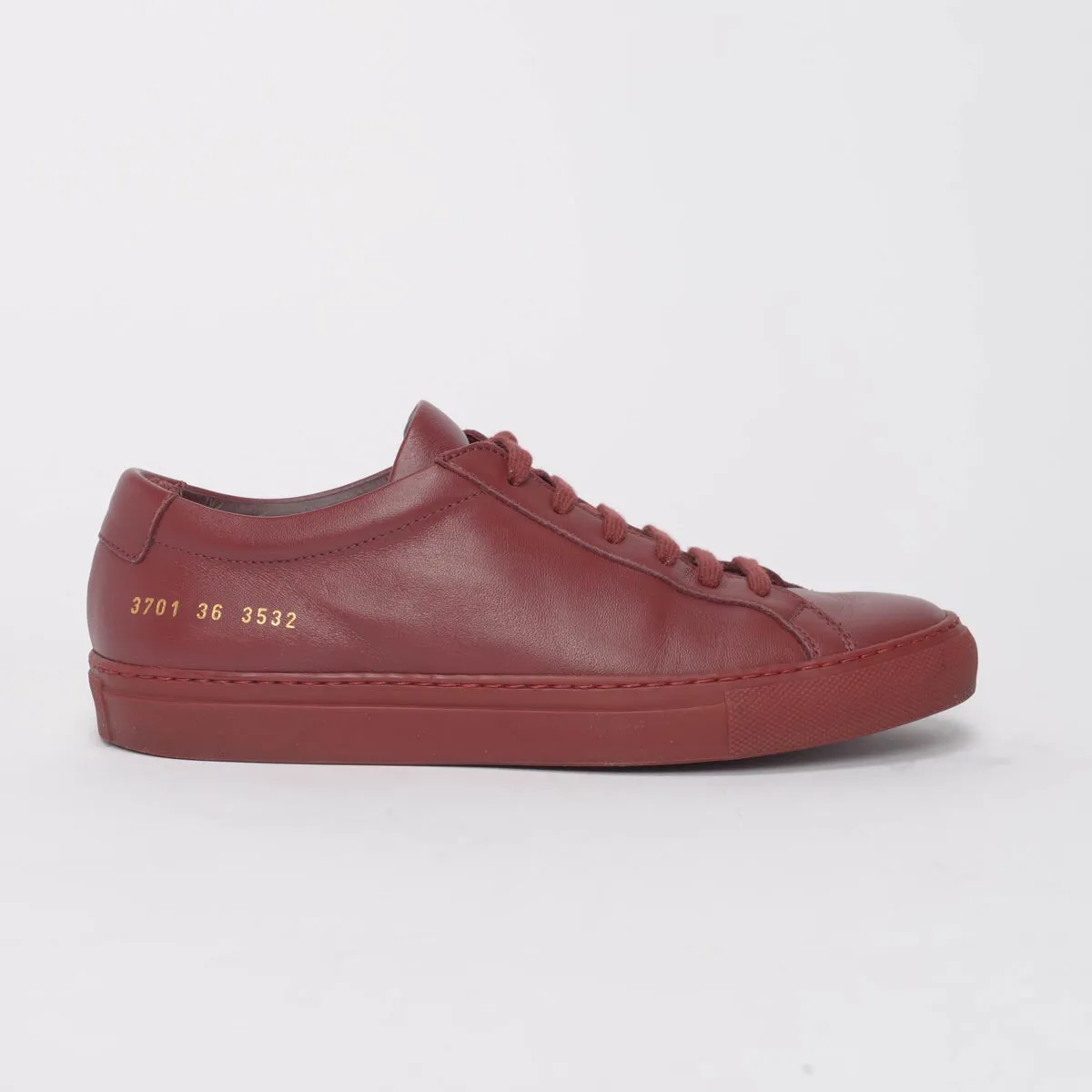 Common Projects Brick Leather Achilles Low Sneakers 36