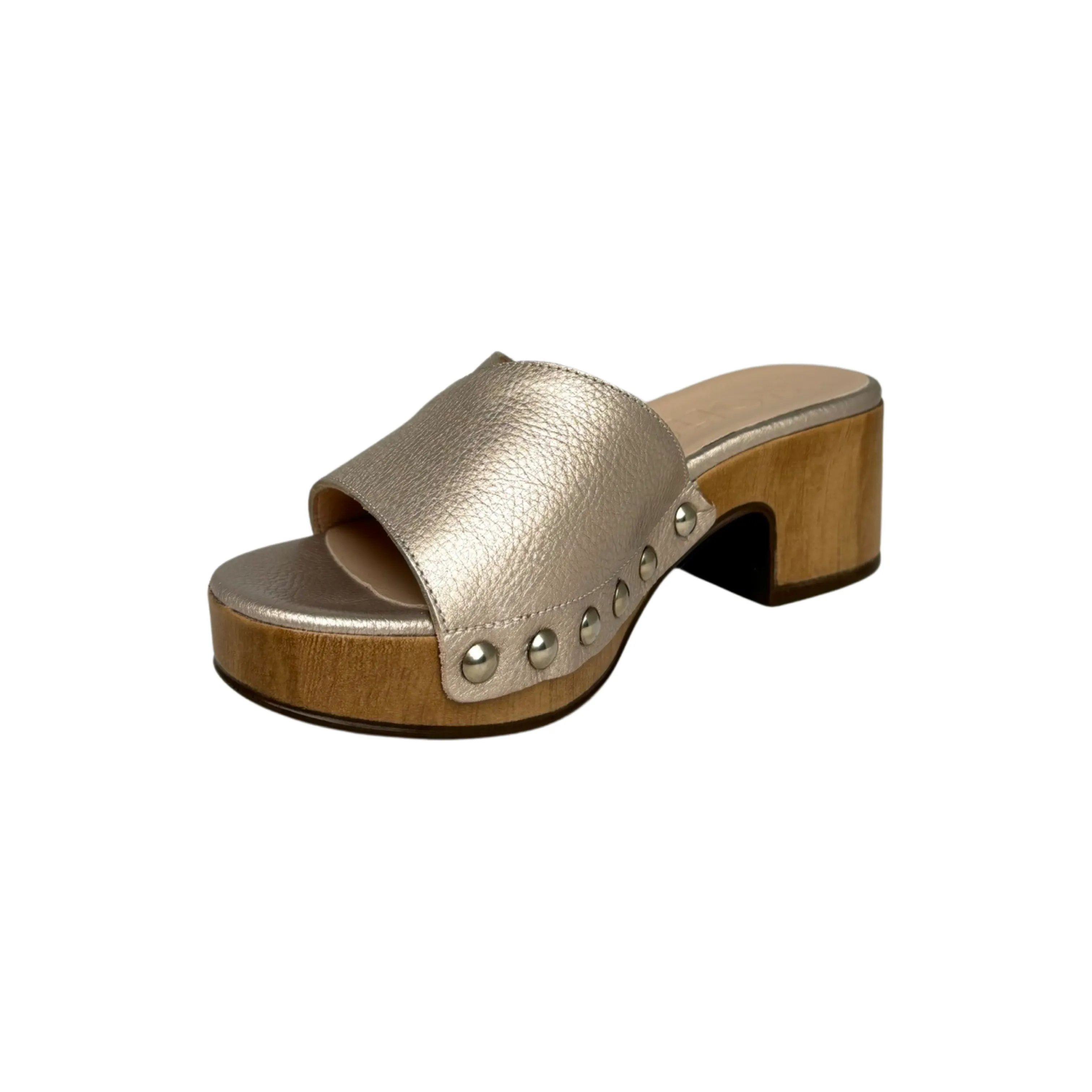 D8831 Gold Clog Sandal