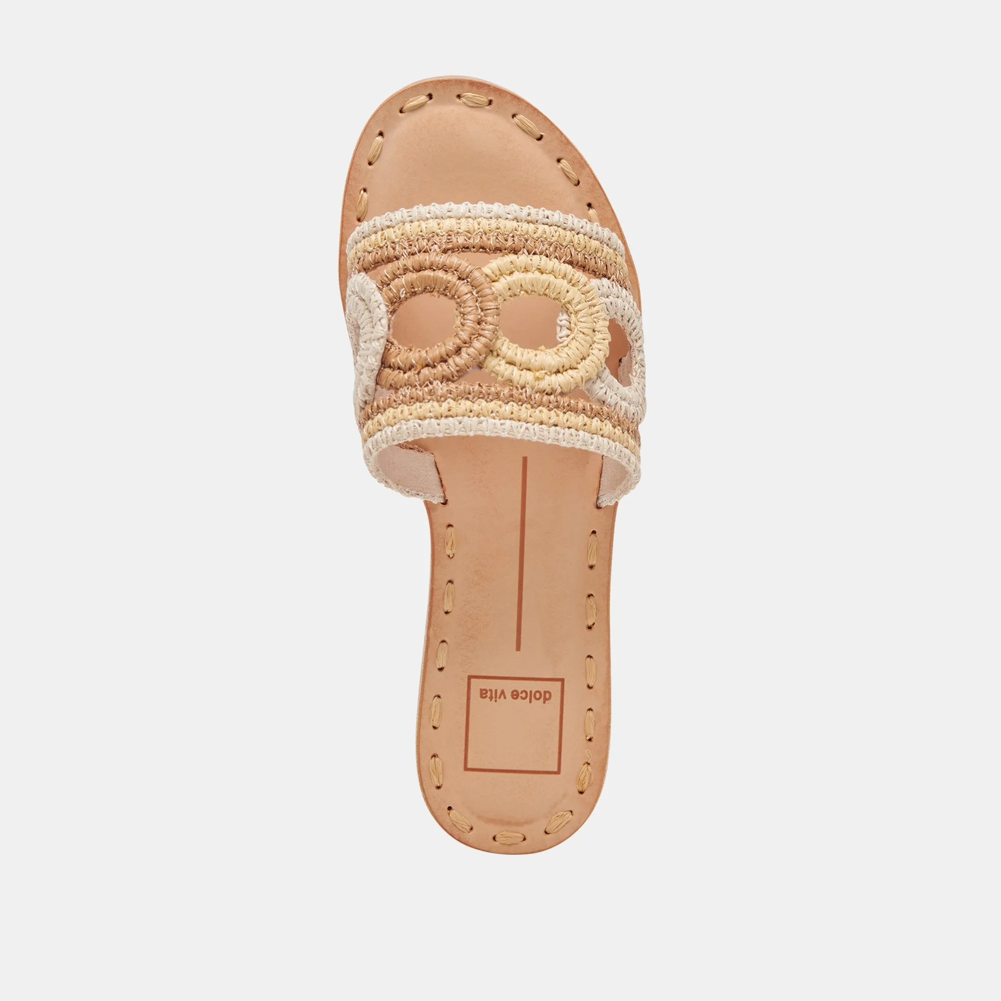 DANY SANDALS NATURAL MULTI RAFFIA