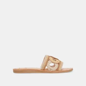 DANY SANDALS NATURAL MULTI RAFFIA