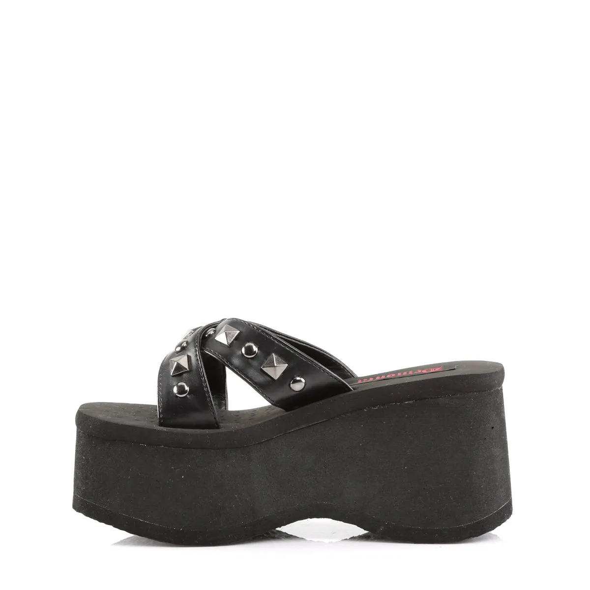 Demonia FUNN-29 | Black Vegan Leather Sandals