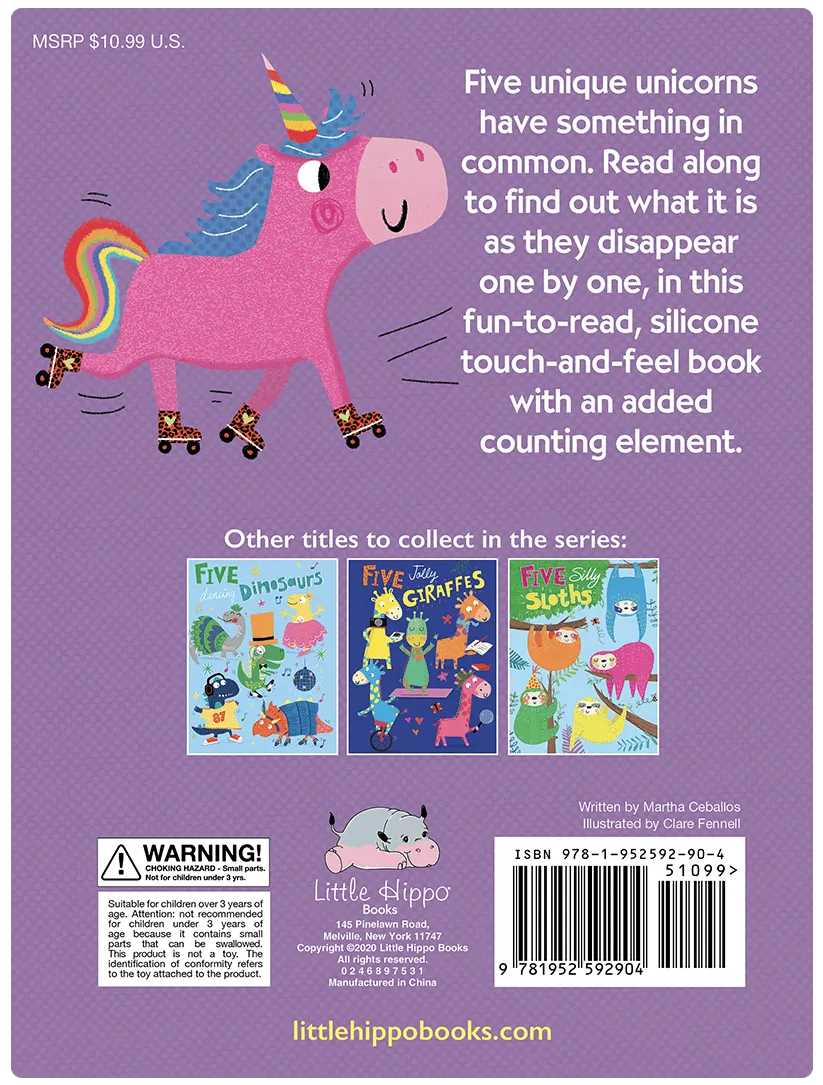 Five Unique Unicorns Board Book