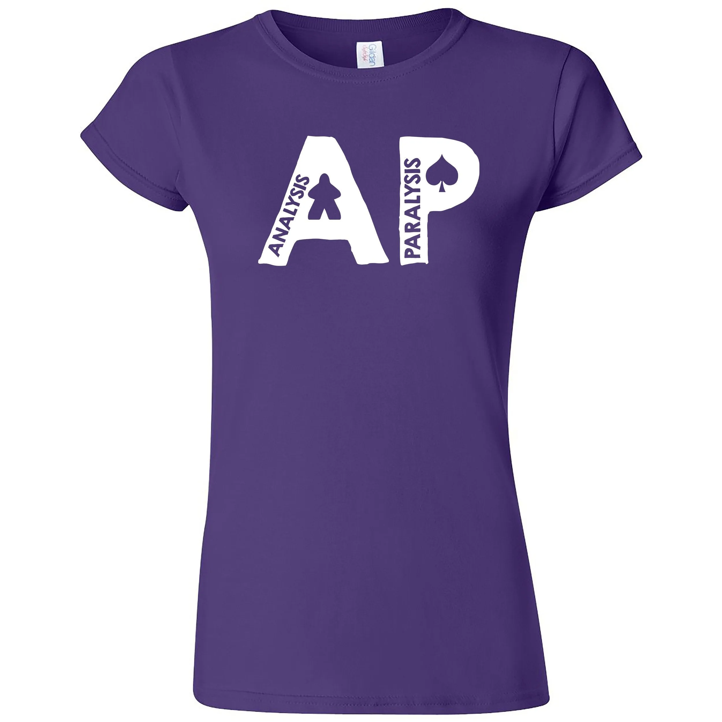 Funny "AP - Analysis Paralysis" women's t-shirt