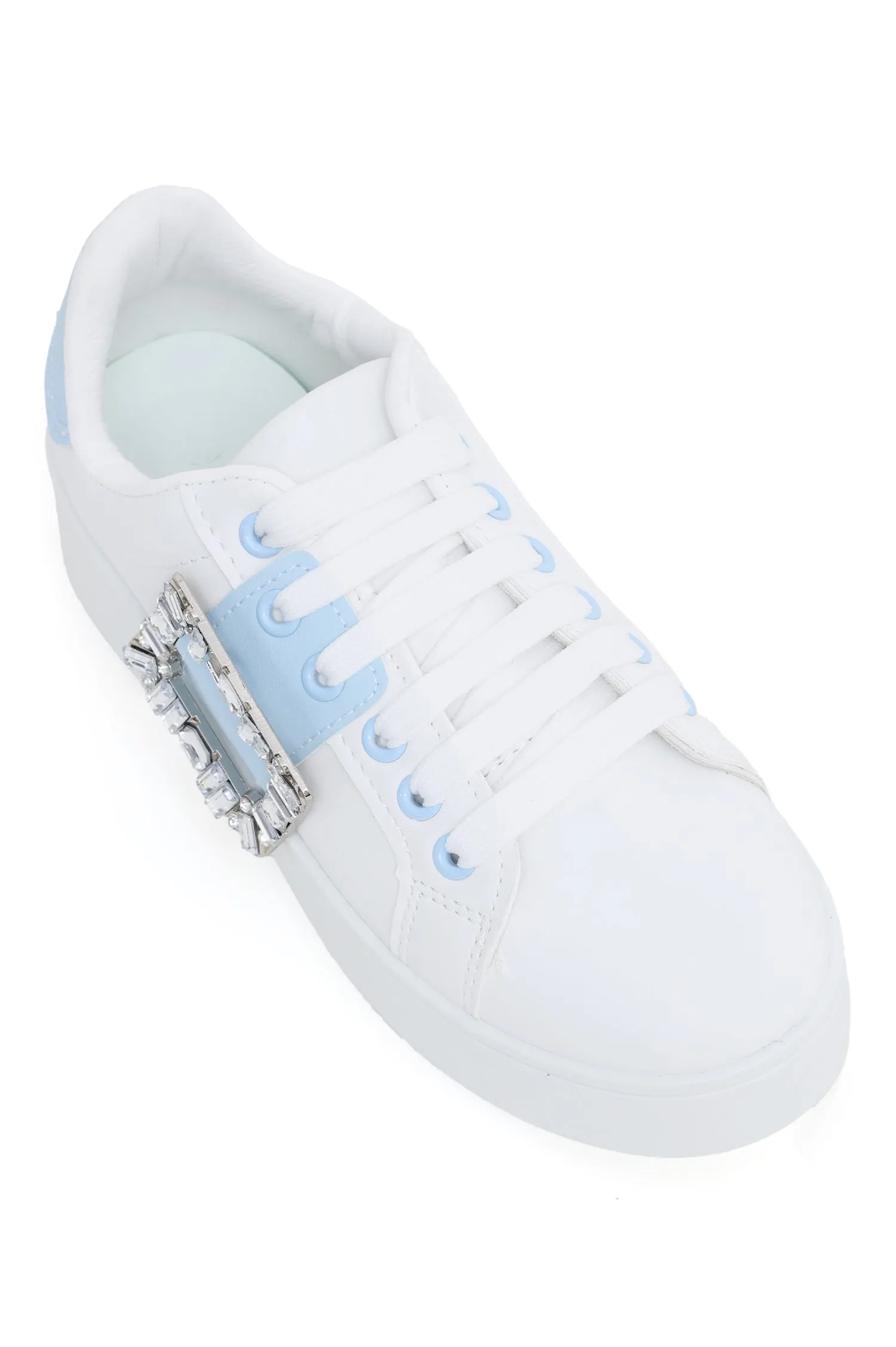 FUSION BUCKLE SNEAKERS-WHITE/BLUE