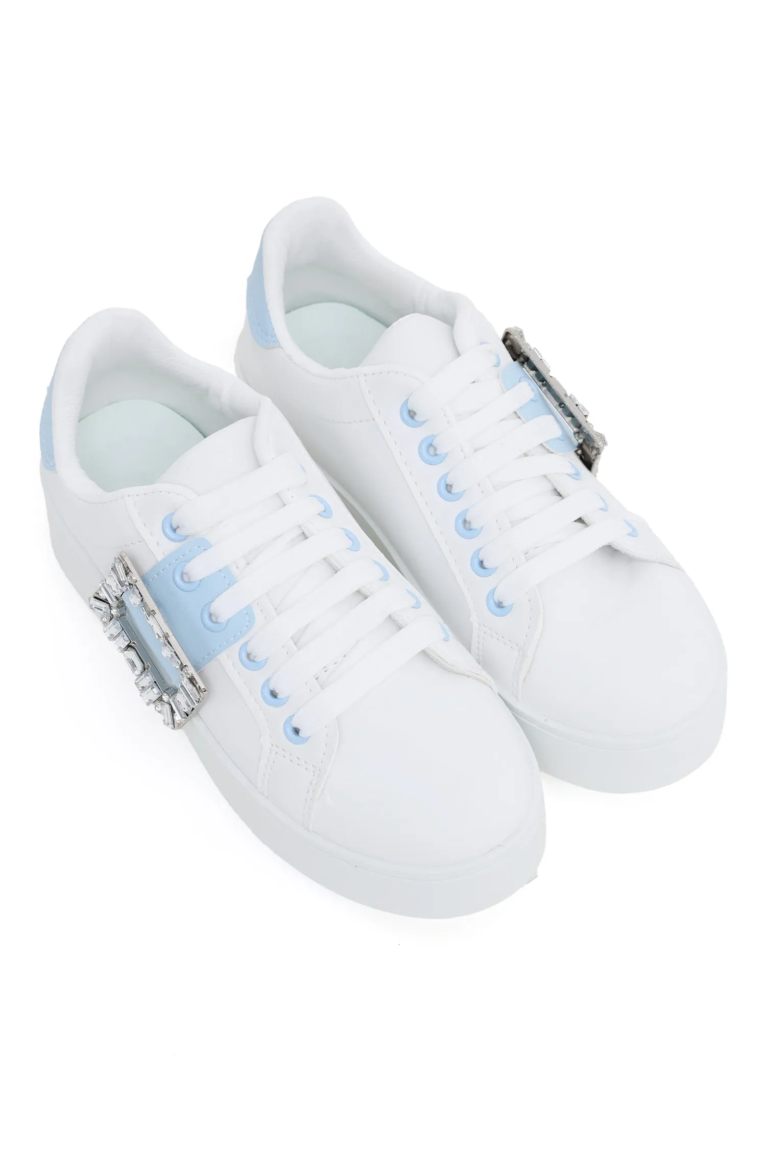 FUSION BUCKLE SNEAKERS-WHITE/BLUE