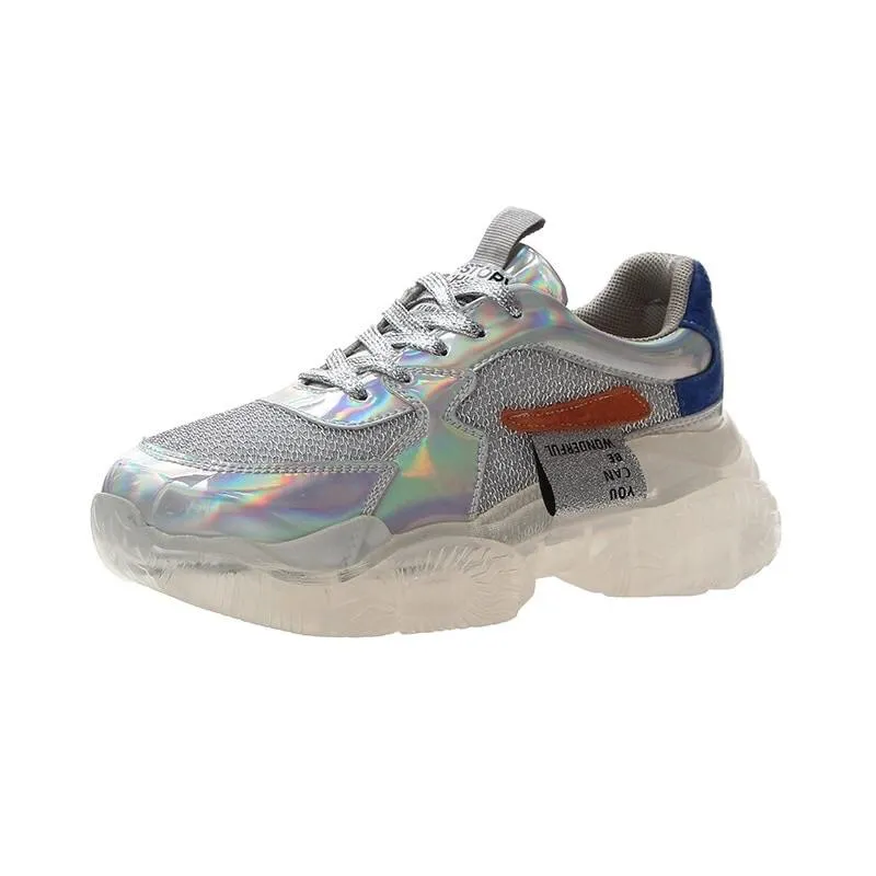 Holographic Chunky Sneakers