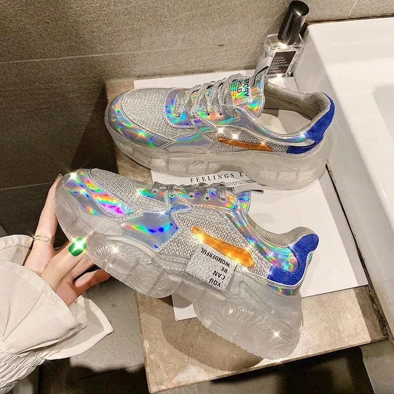 Holographic Chunky Sneakers