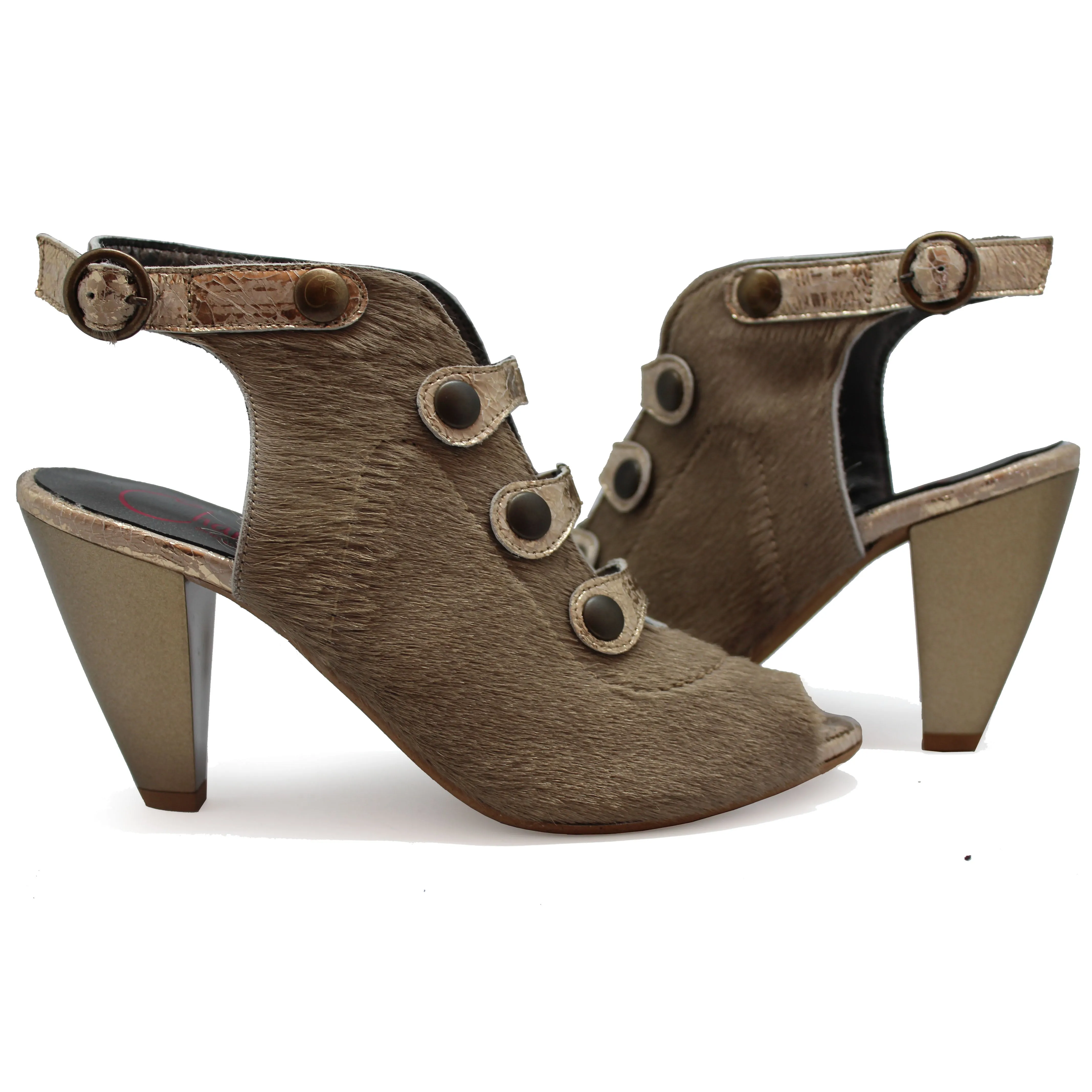 Honey -Taupe heel shoe