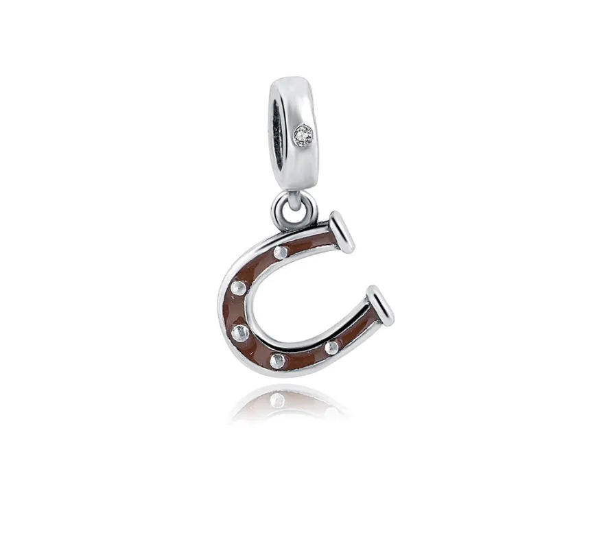 Horseshoe Charm 925 Sterling Silver