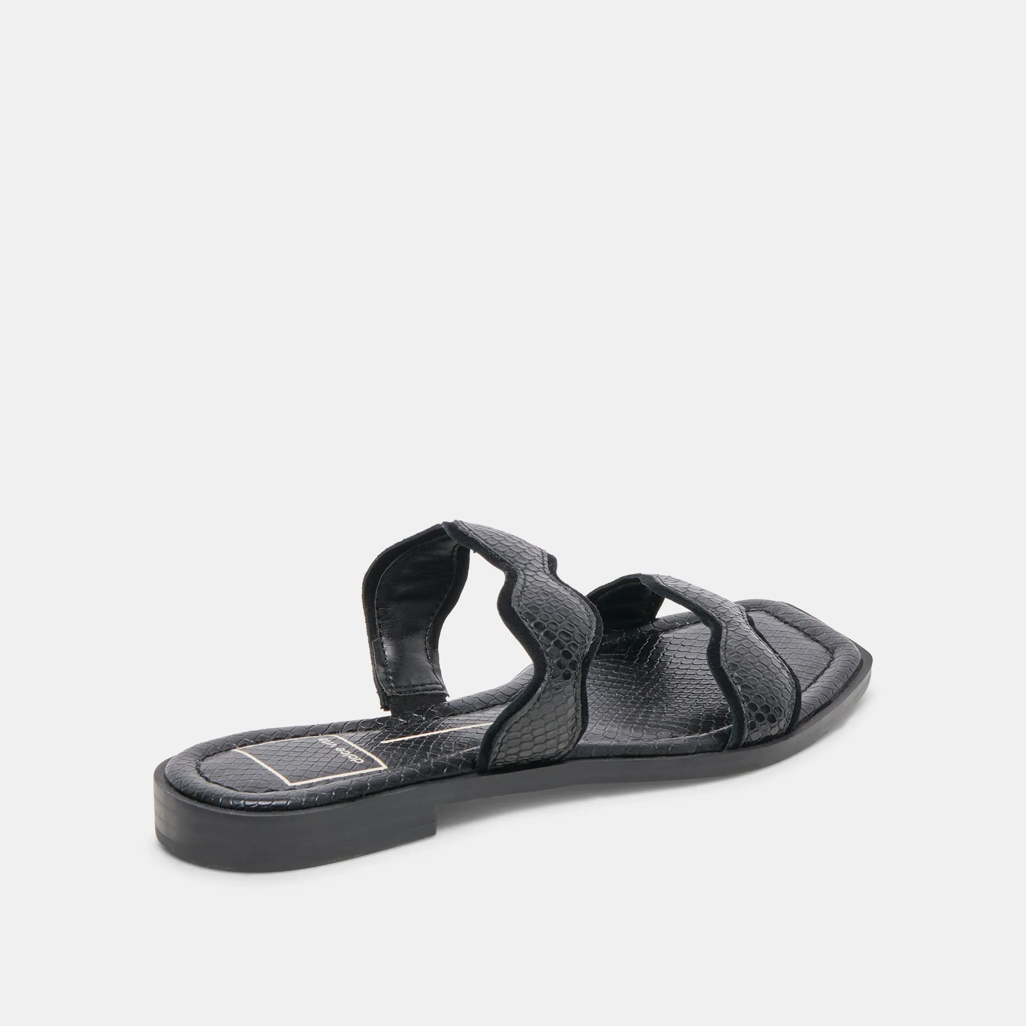 ILVA SANDALS ONYX EMBOSSED LEATHER