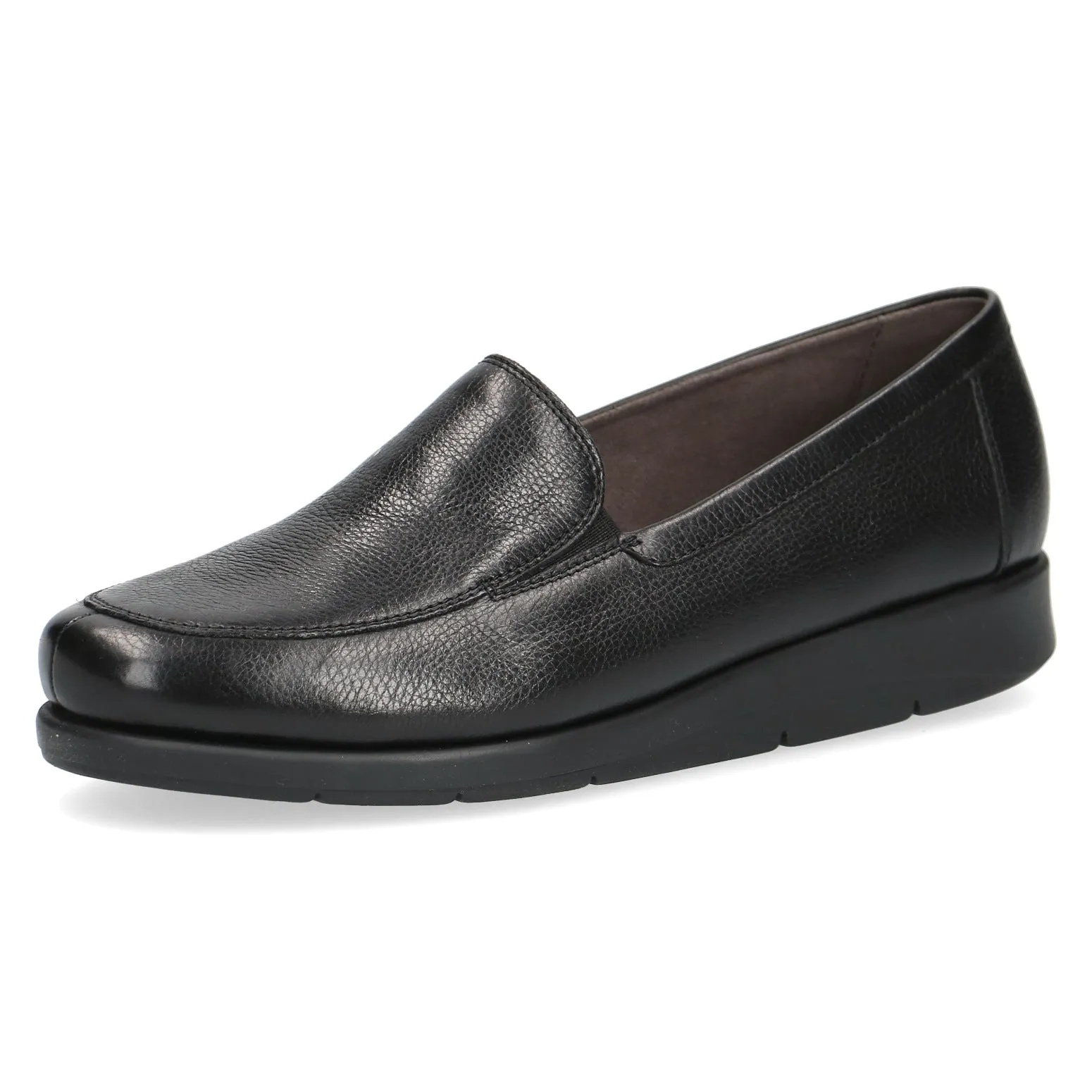 Ladies Caprice Black Nappa Slip On Shoes Soft Leather SALE