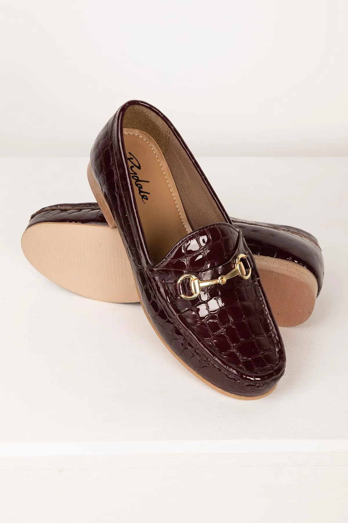 Ladies Snaffle Patent Loafers - Wrelton