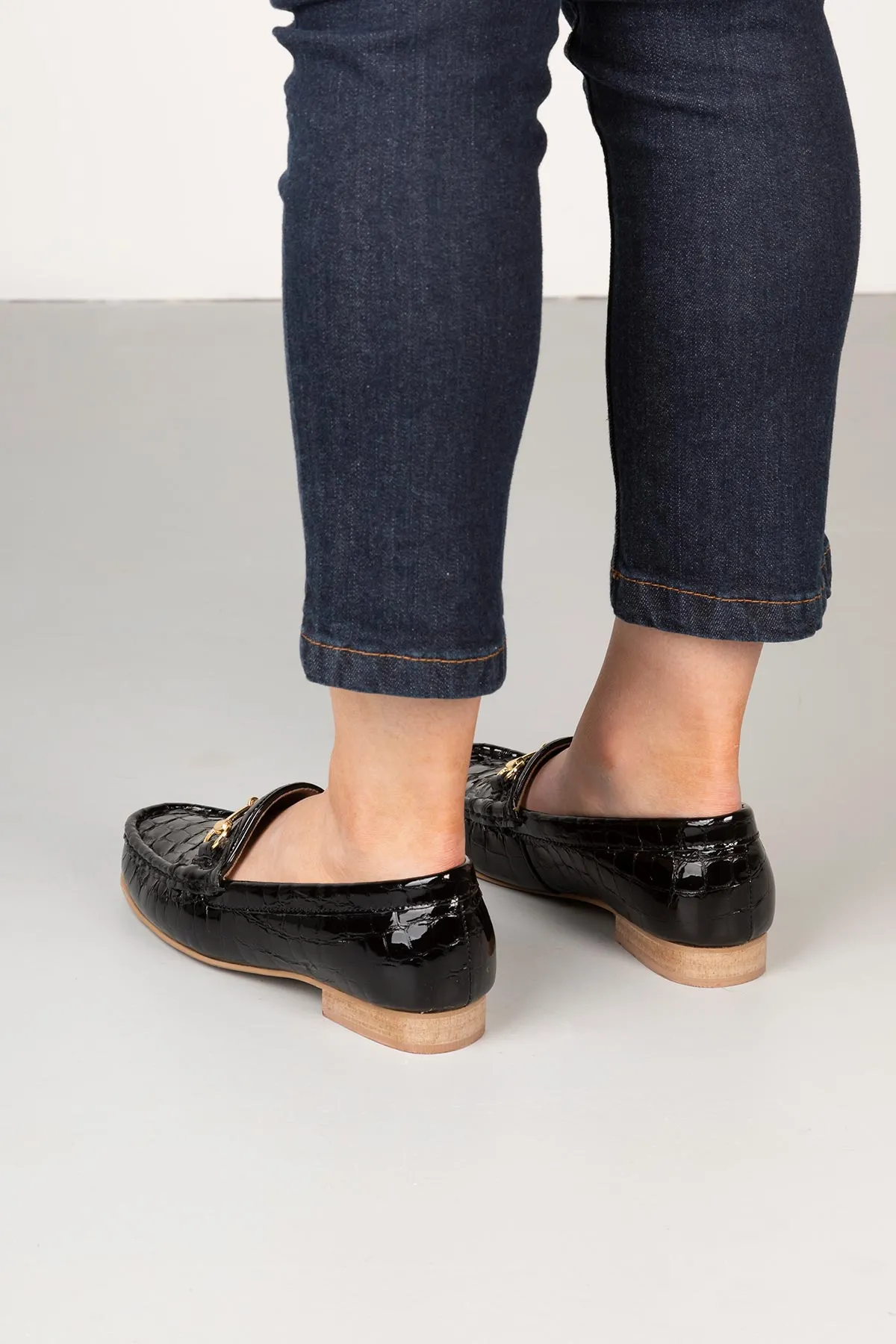 Ladies Snaffle Patent Loafers - Wrelton