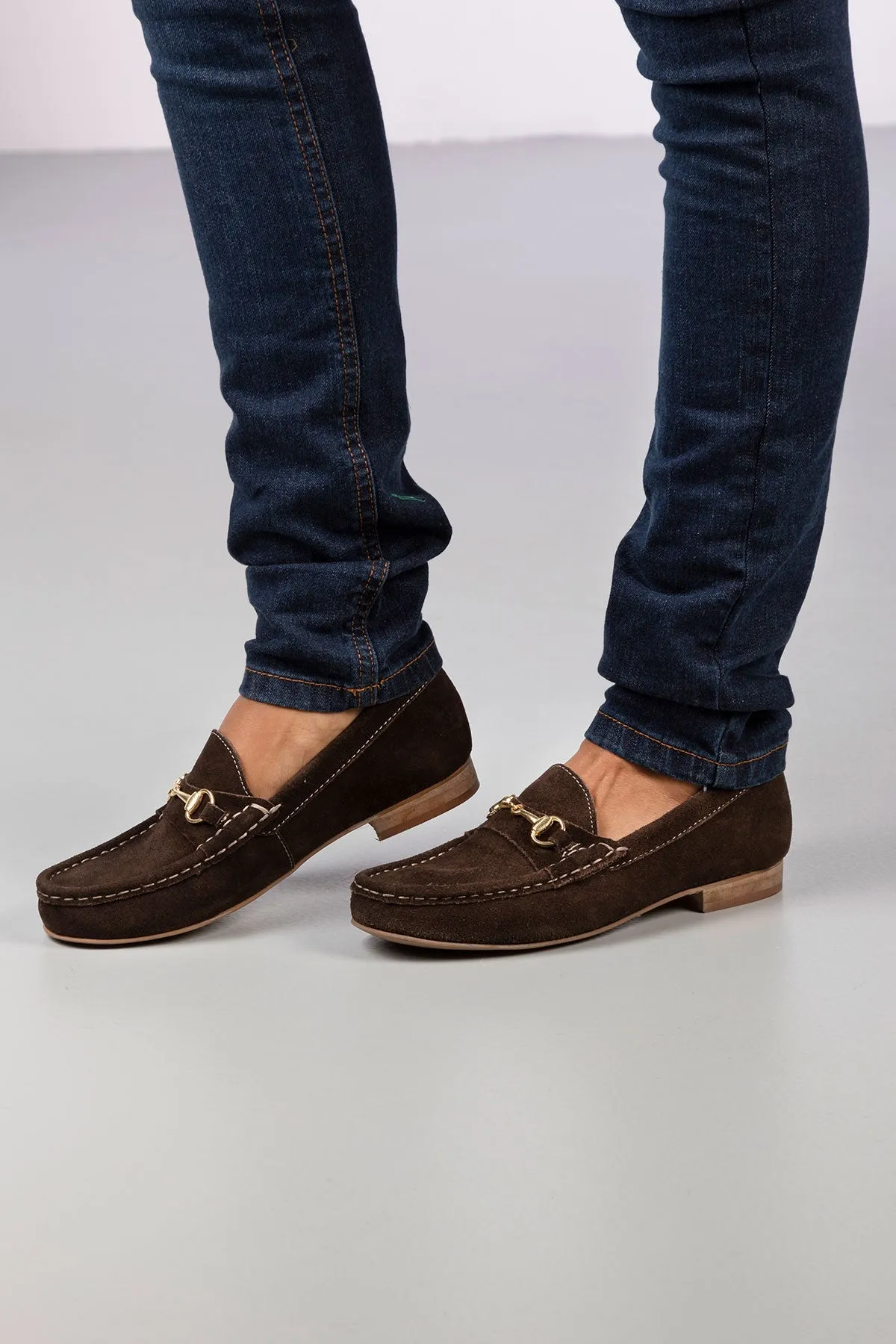 Ladies Suede Snaffle Loafers - Wrelton