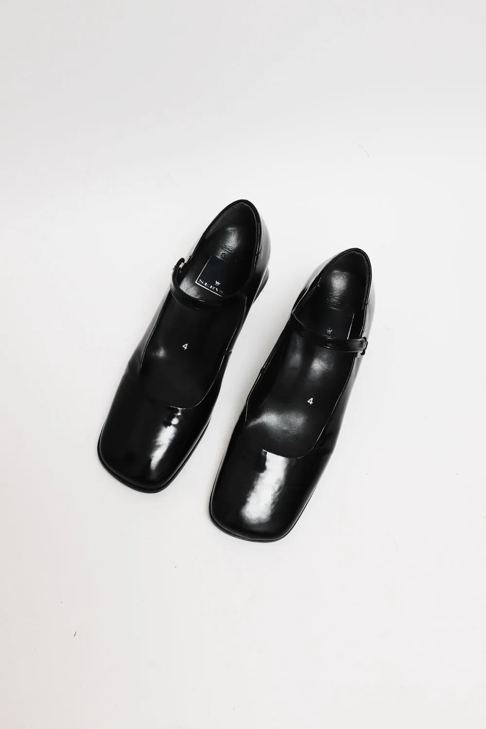 MARY JANE BLACK PATENT LEATHER SHOES 37